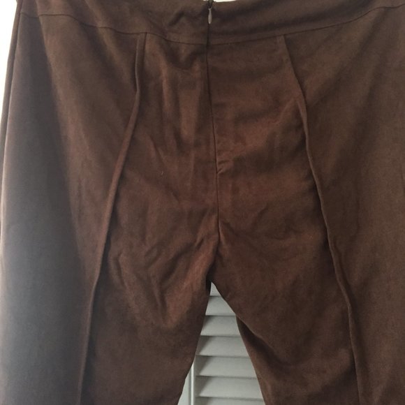 slim-line suede finish pants - Picture 2 of 5